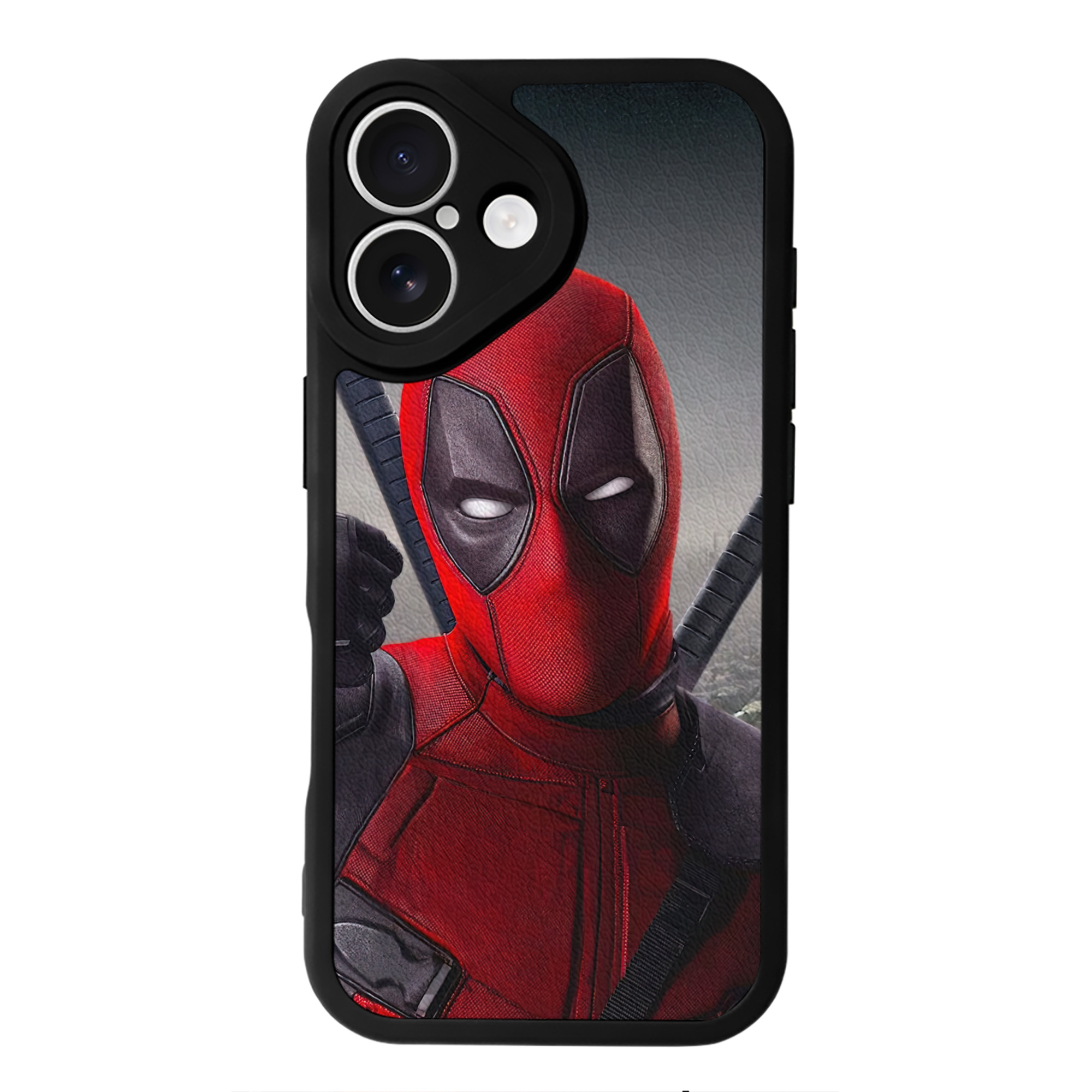 （画像用） Deadpool デッドプール 【iPhone 16シリーズ対応】シリコンスマホケース（レザー調） 材質：シリコン